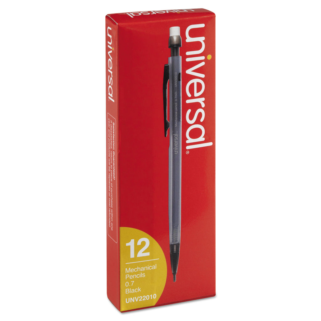 Mechanical Pencil, 0.7 mm, HB (#2), Black Lead, Smoke/Black Barrel, Dozen