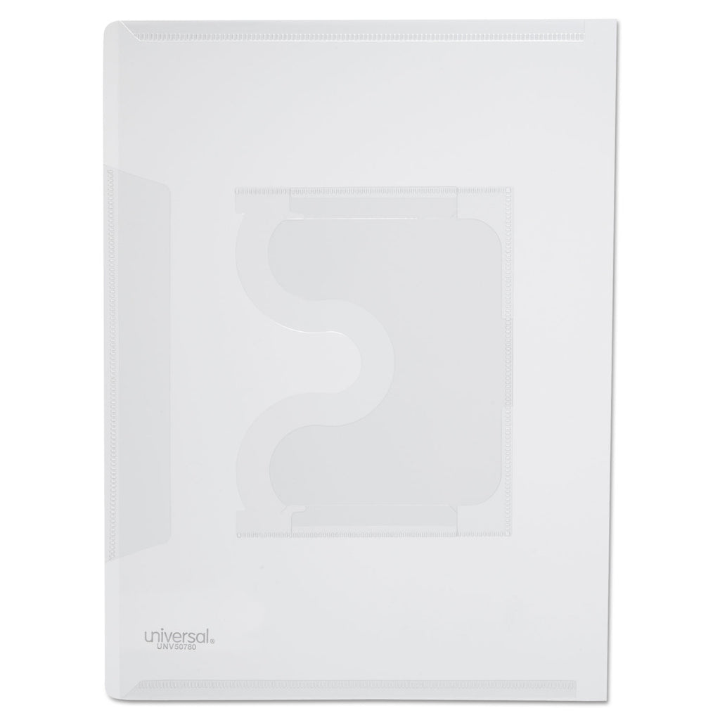 Transparent Deluxe Locking Project Files with CD-ROM Holder, Letter Size, Clear, 25/Pack - 