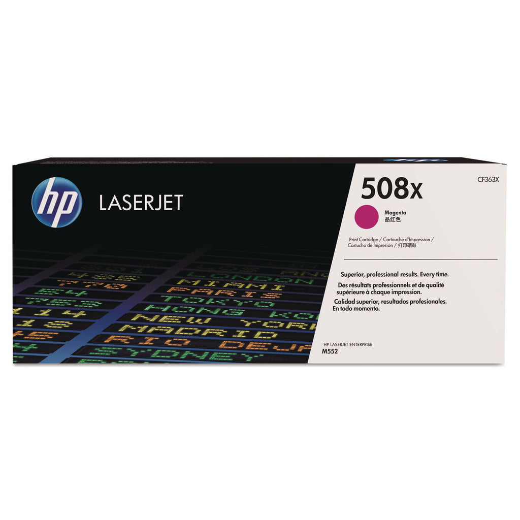 HP 508X, (CF363X) High-Yield Magenta Original LaserJet Toner Cartridge