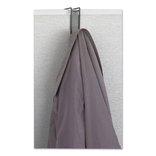 Onyx Panel/Door Coat Hook, Steel, Charcoal