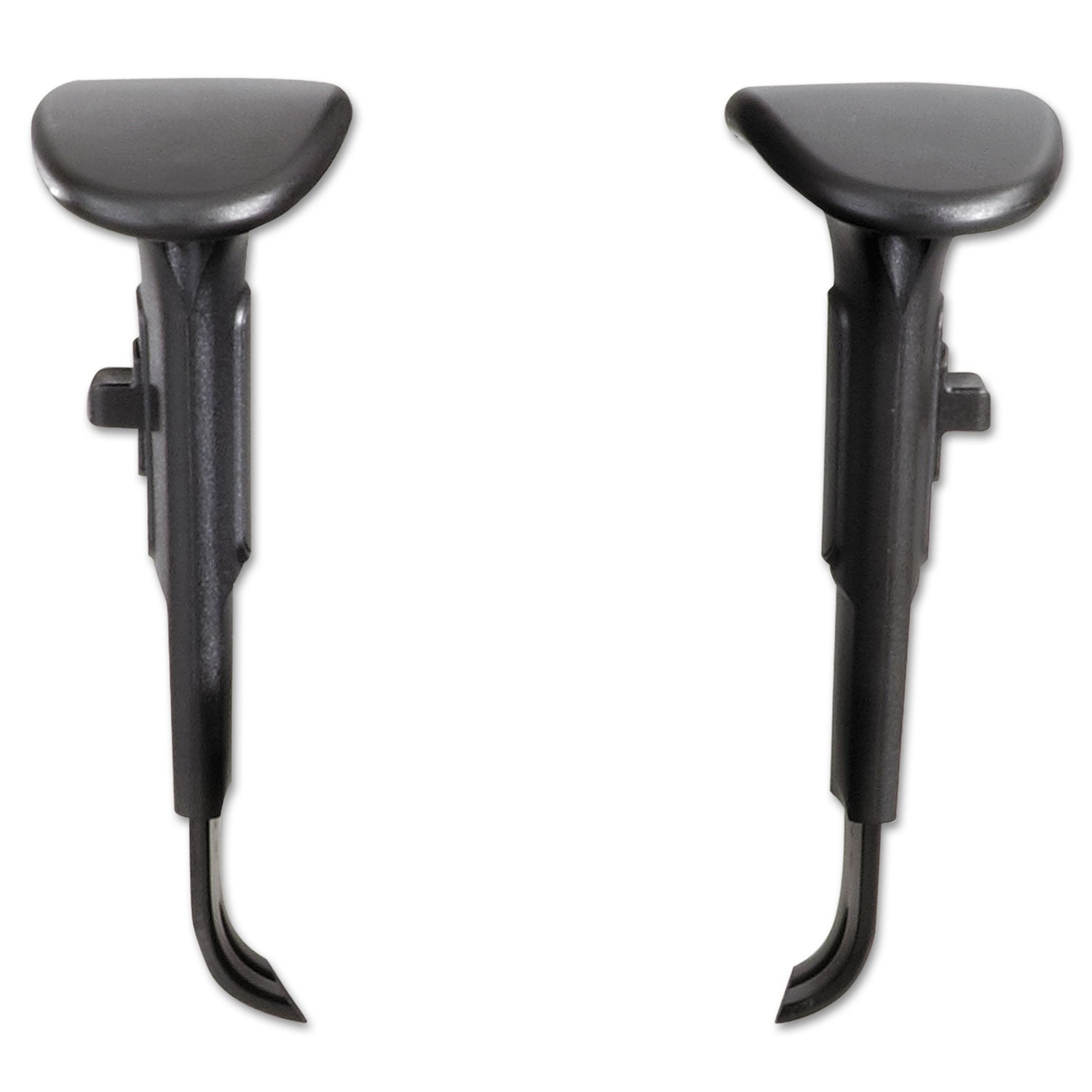 Adjustable T-Pad Arms for Safco Alday and Vue Series Task Chairs and Stools, 3.5 x 10.5 x 14, Black, 2/Set - 