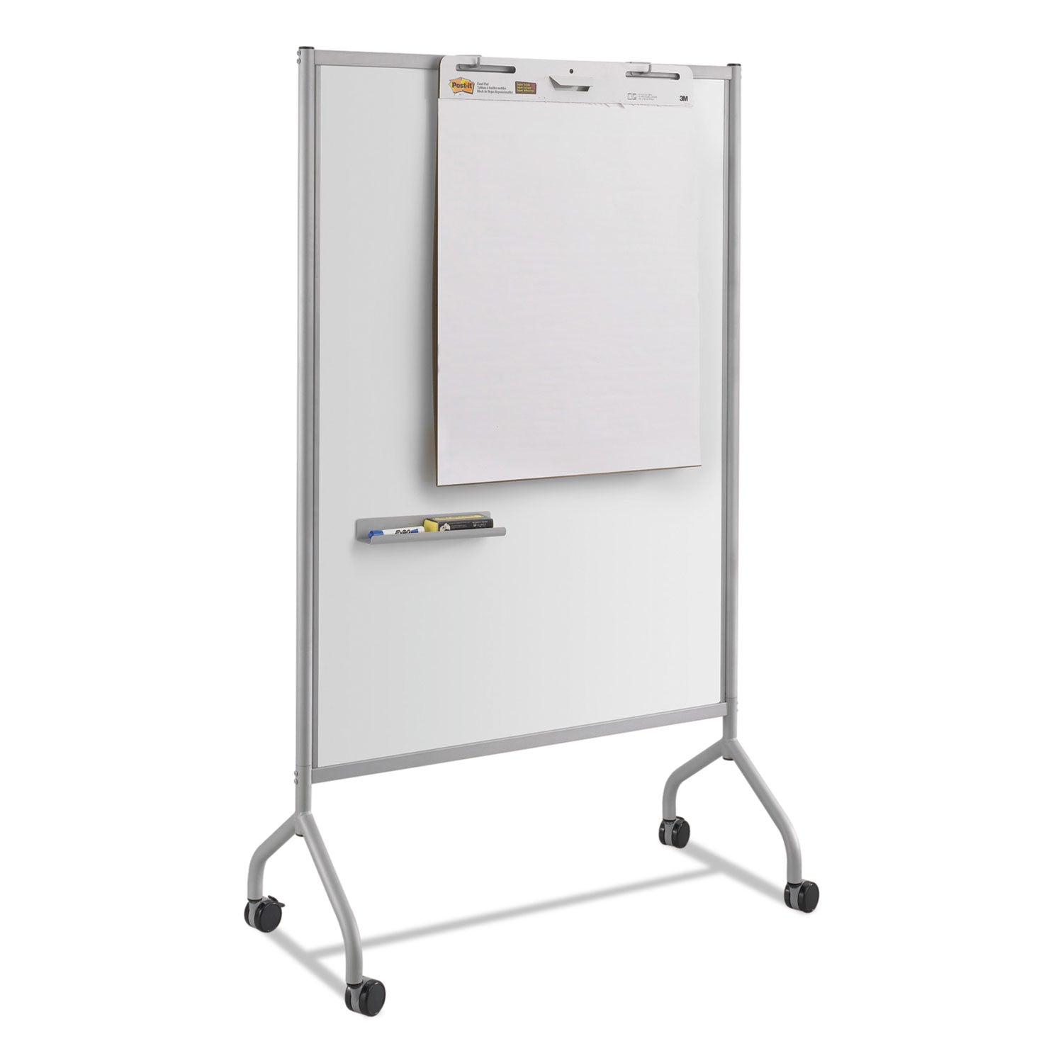 Impromptu Magnetic Whiteboard Collaboration Screen, 42w x 21.5d x 72h, Gray/White - 