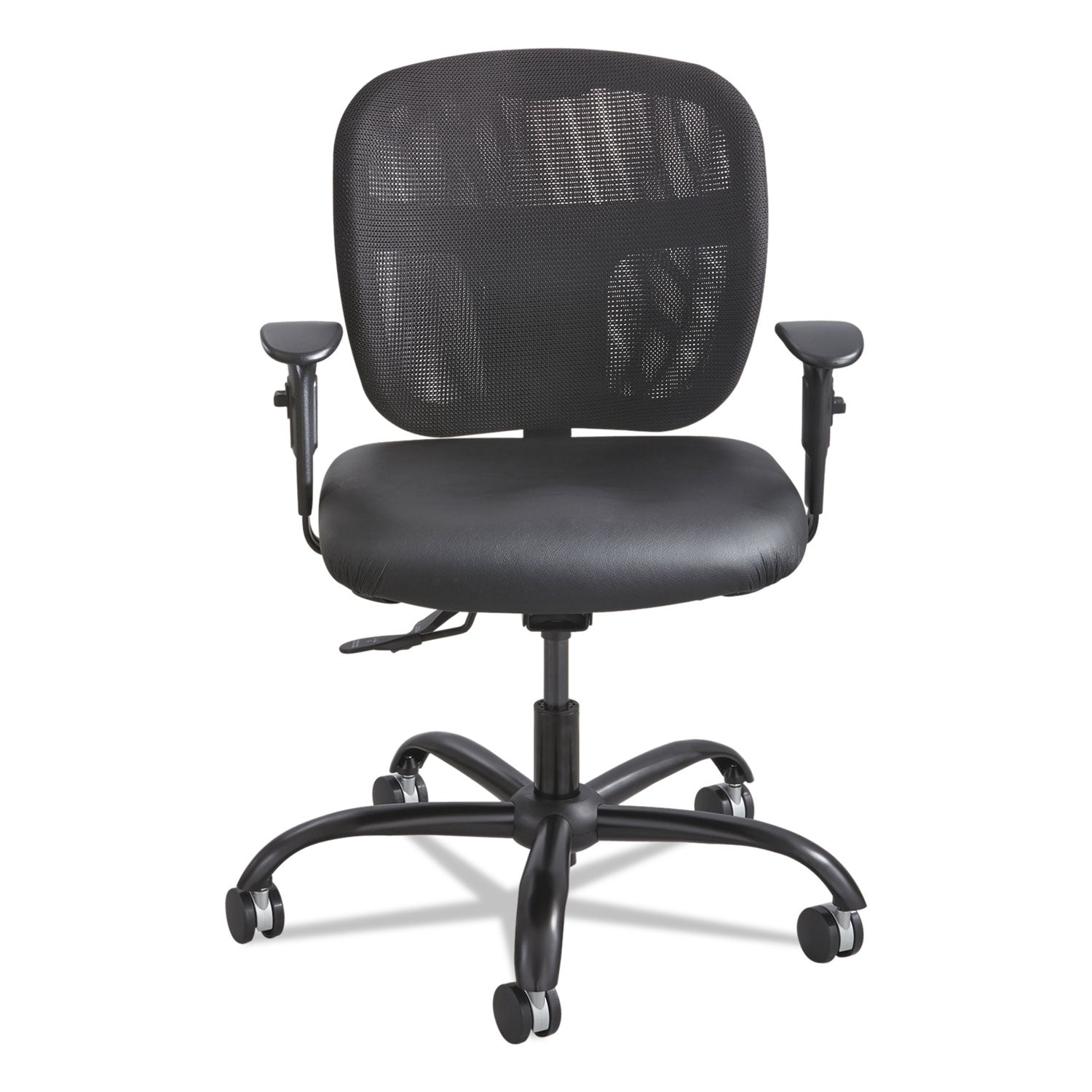 Vue Intensive-Use Mesh Task Chair, Supports Up to 500 lb, 18.5" to 21" Seat Height, Black - 