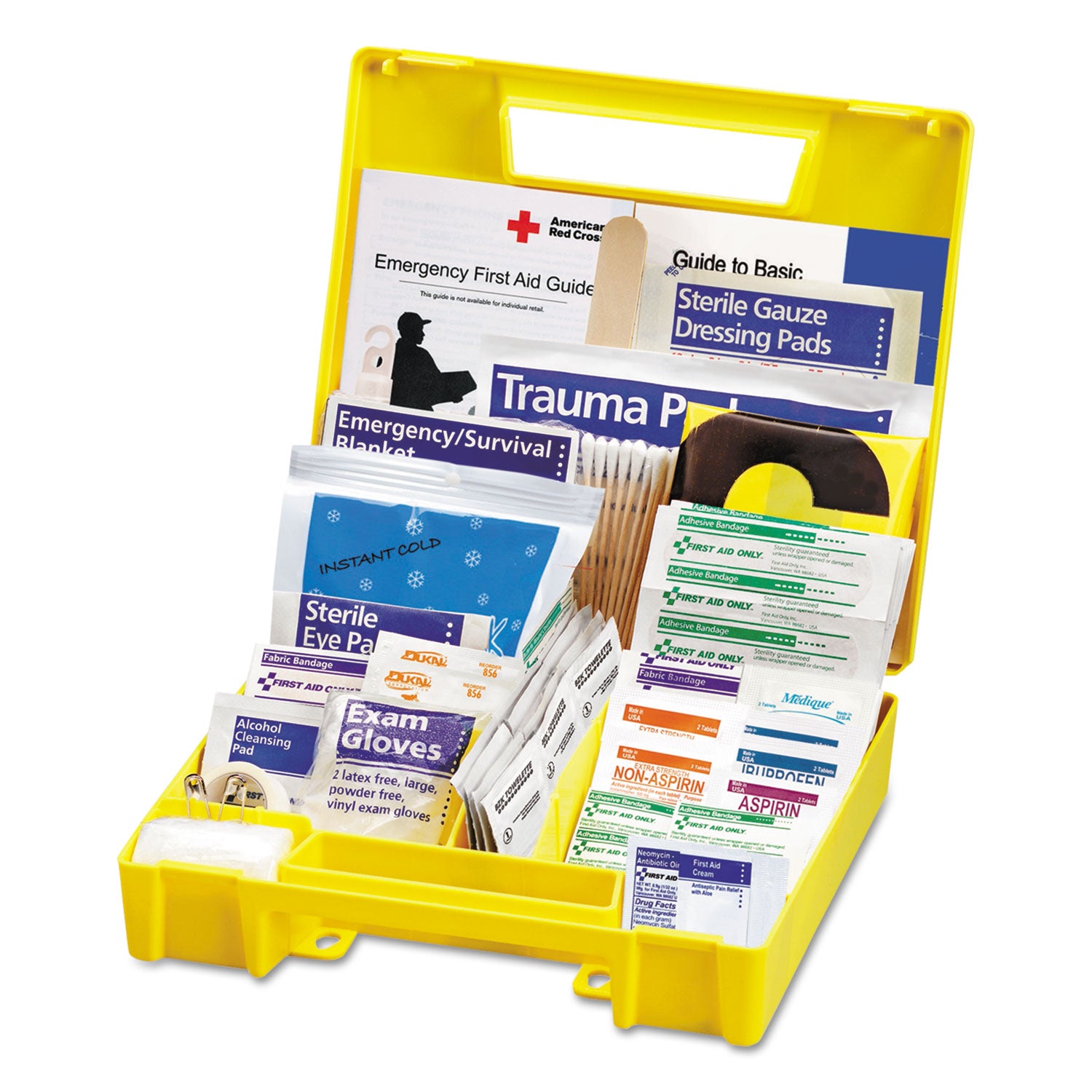 essentials-first-aid-kit-for-5-people-138-pieces-plastic-case_fao340 - 1
