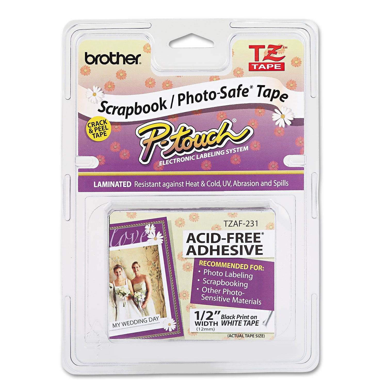 tz-photo-safe-tape-cartridge-for-p-touch-labelers-047-x-262-ft-black-on-white_brttzeaf231 - 1