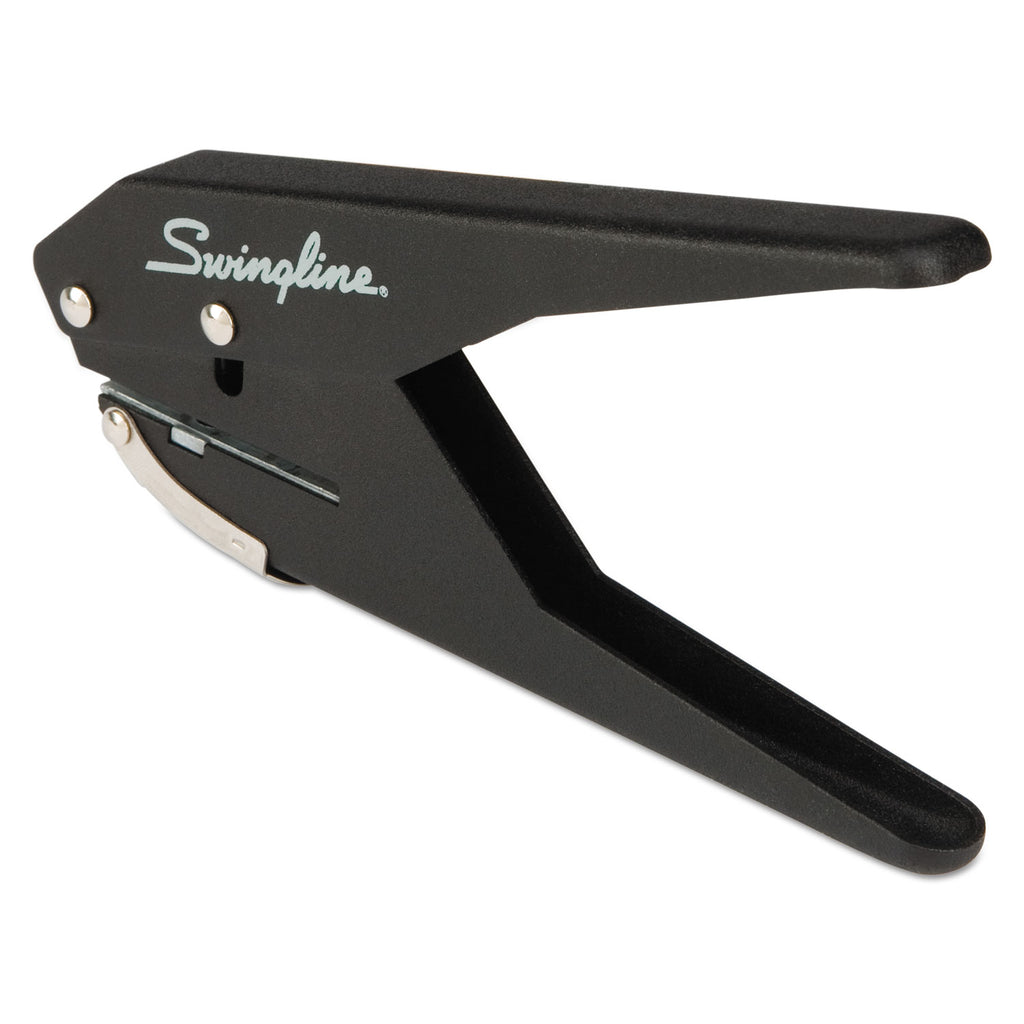 20-Sheet Low Force One-Hole Punch, 9/32" Holes, Black