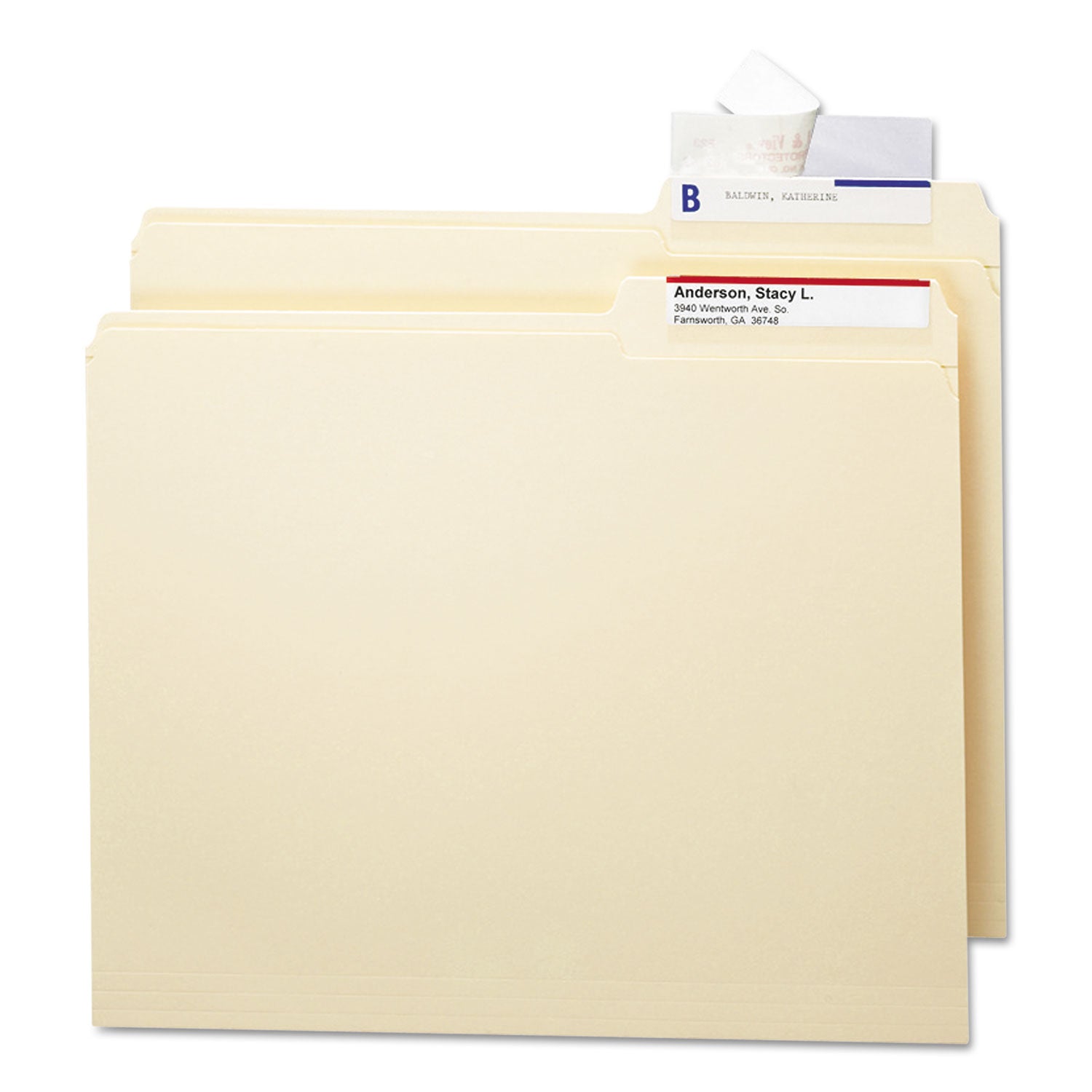 Seal and View File Folder Label Protector, Clear Laminate, 3.5 x 1.69, 100/Pack - 