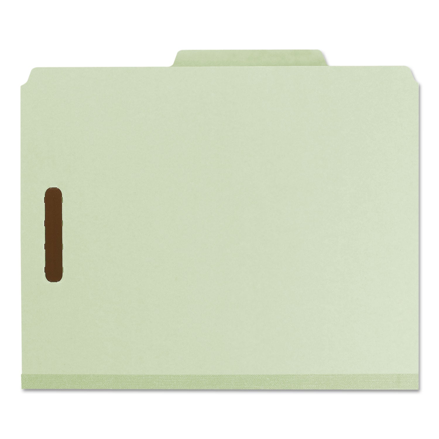Recycled Pressboard Classification Folders, 3" Expansion, 3 Dividers, 8 Fasteners, Letter Size, Gray-Green, 10/Box - 