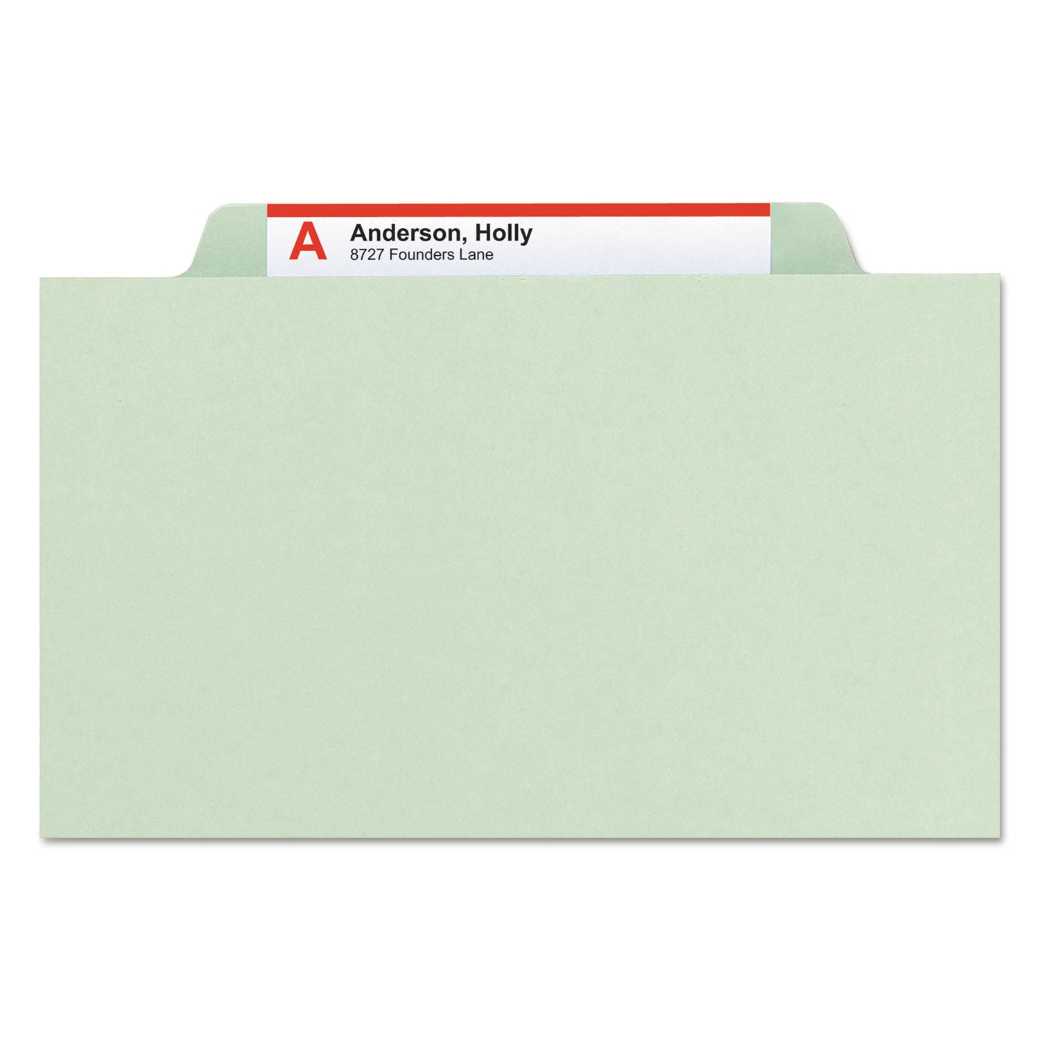 Recycled Pressboard Classification Folders, 2" Expansion, 2 Dividers, 6 Fasteners, Legal Size, Gray-Green, 10/Box