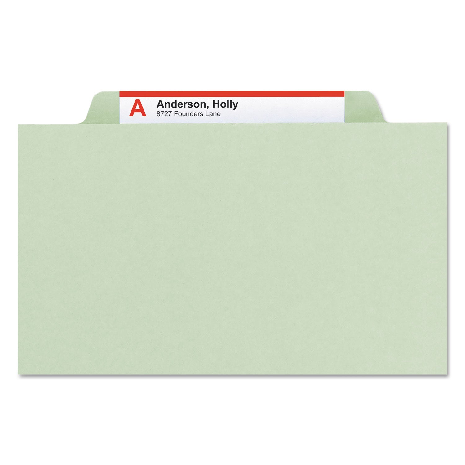 Recycled Pressboard Classification Folders, 3" Expansion, 3 Dividers, 8 Fasteners, Letter Size, Gray-Green, 10/Box - 
