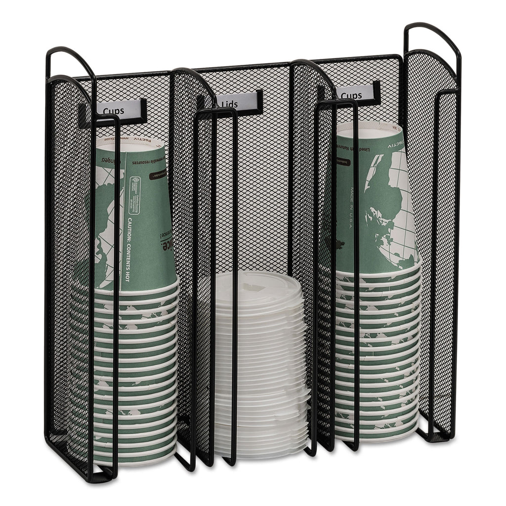 onyx-breakroom-organizers-3-compartments-1275-x-45-x-1325-steel-mesh-black_saf3292bl - 1