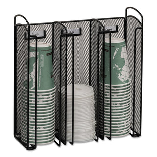 onyx-breakroom-organizers-3-compartments-1275-x-45-x-1325-steel-mesh-black_saf3292bl - 1