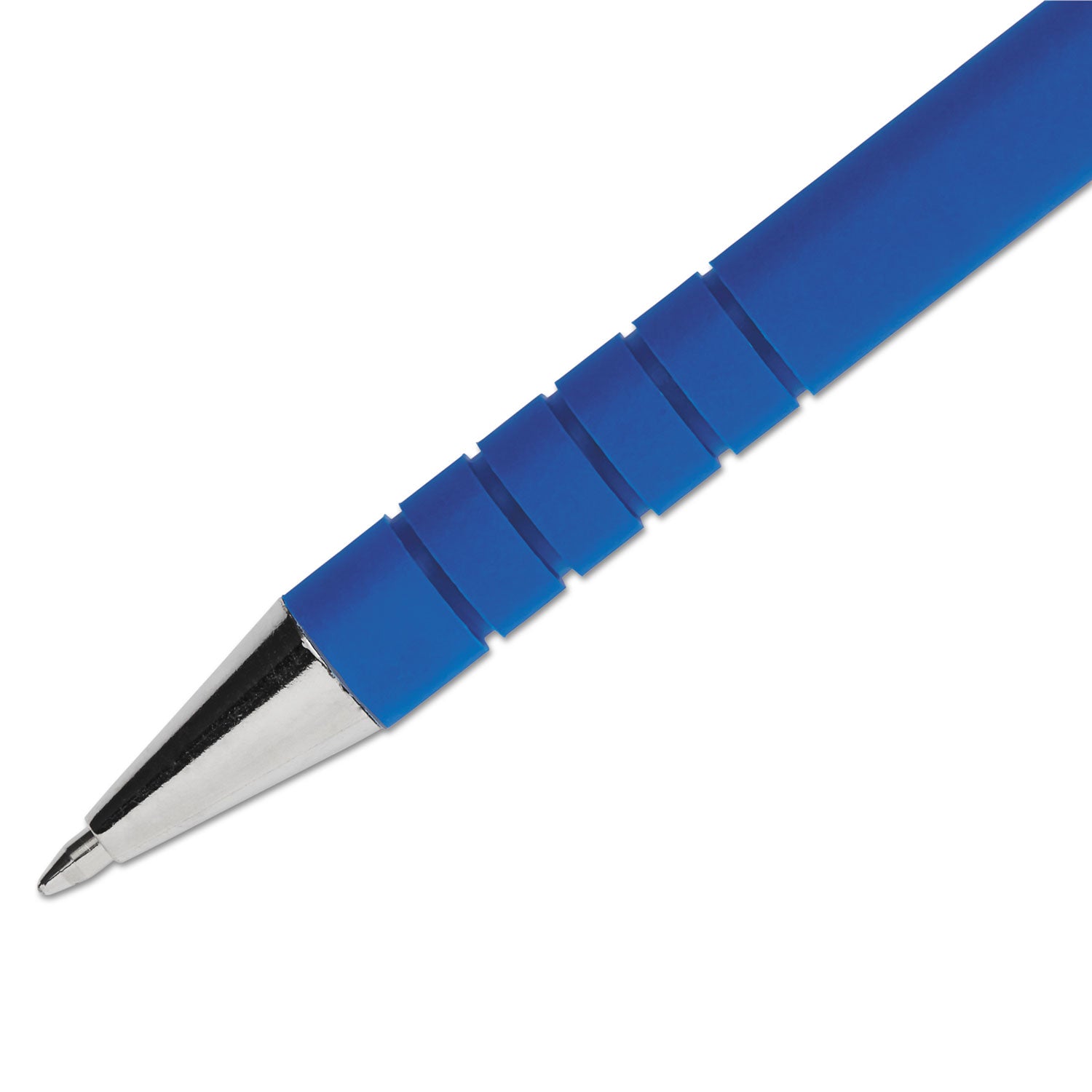 FlexGrip Ultra Recycled Ballpoint Pen, Stick, Fine 0.8 mm, Blue Ink, Blue Barrel, Dozen - 