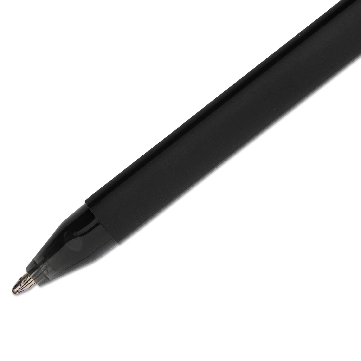 ComfortMate Ultra Ballpoint Pen, Stick, Medium 1 mm, Black Ink, Black Barrel, Dozen - 