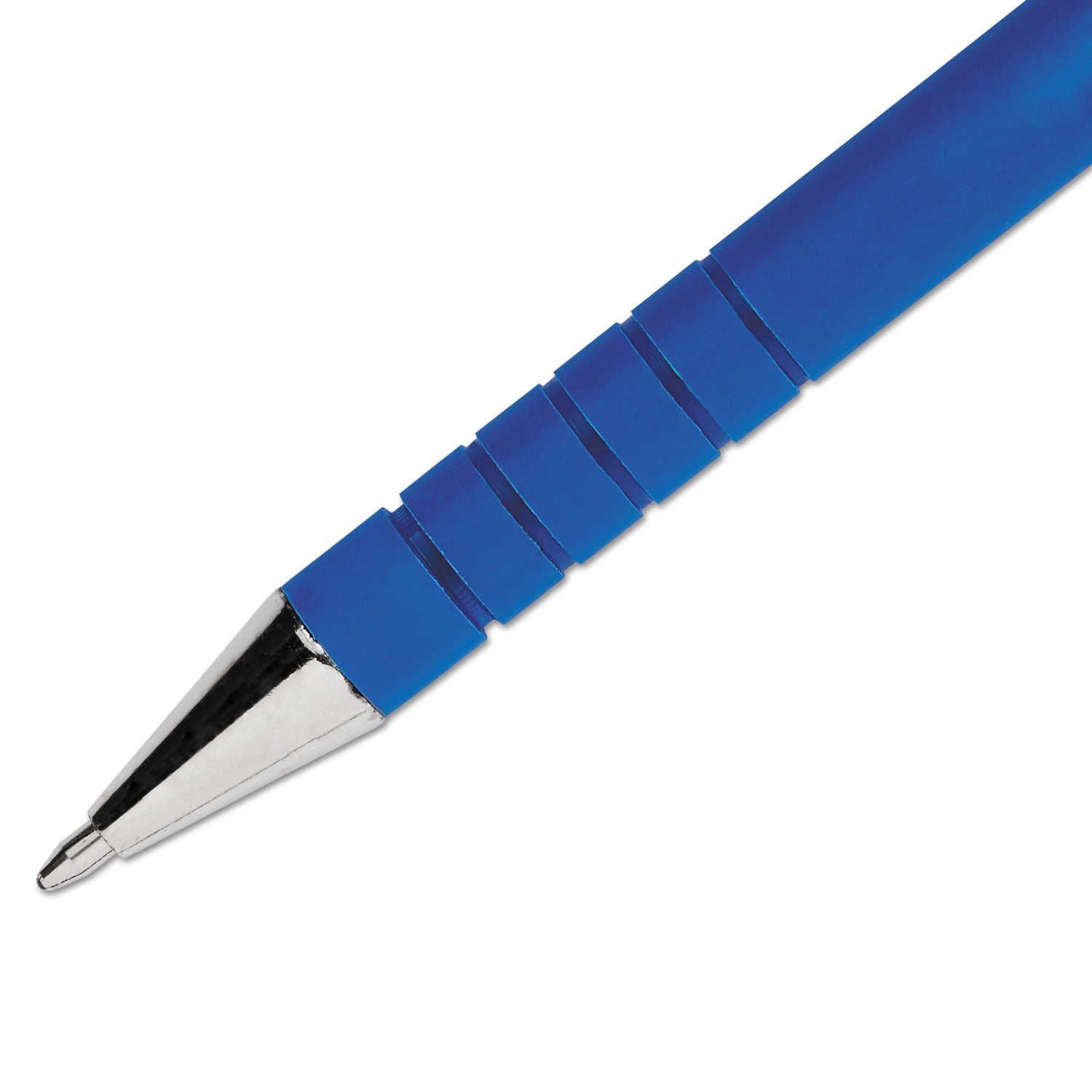 FlexGrip Ultra Recycled Ballpoint Pen, Stick, Medium 1 mm, Blue Ink, Blue Barrel, Dozen - 