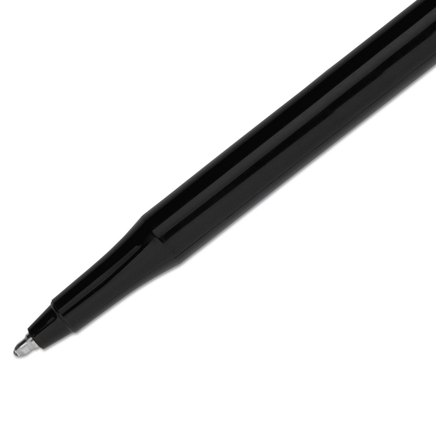 Eraser Mate Ballpoint Pen, Stick, Medium 1 mm, Black Ink, Black Barrel, Dozen - 