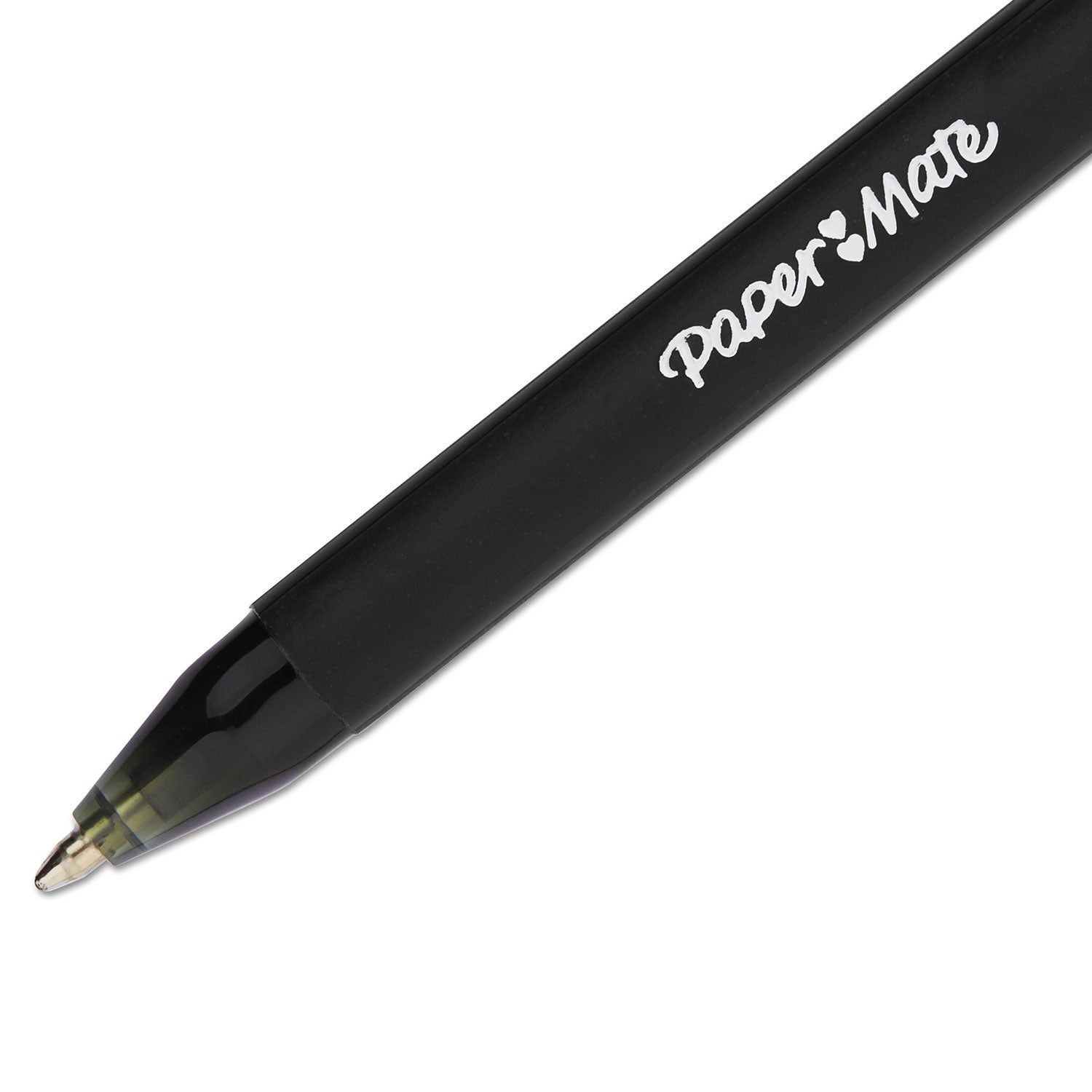 ComfortMate Ultra Ballpoint Pen, Retractable, Fine 0.8 mm, Black Ink, Black Barrel, Dozen - 