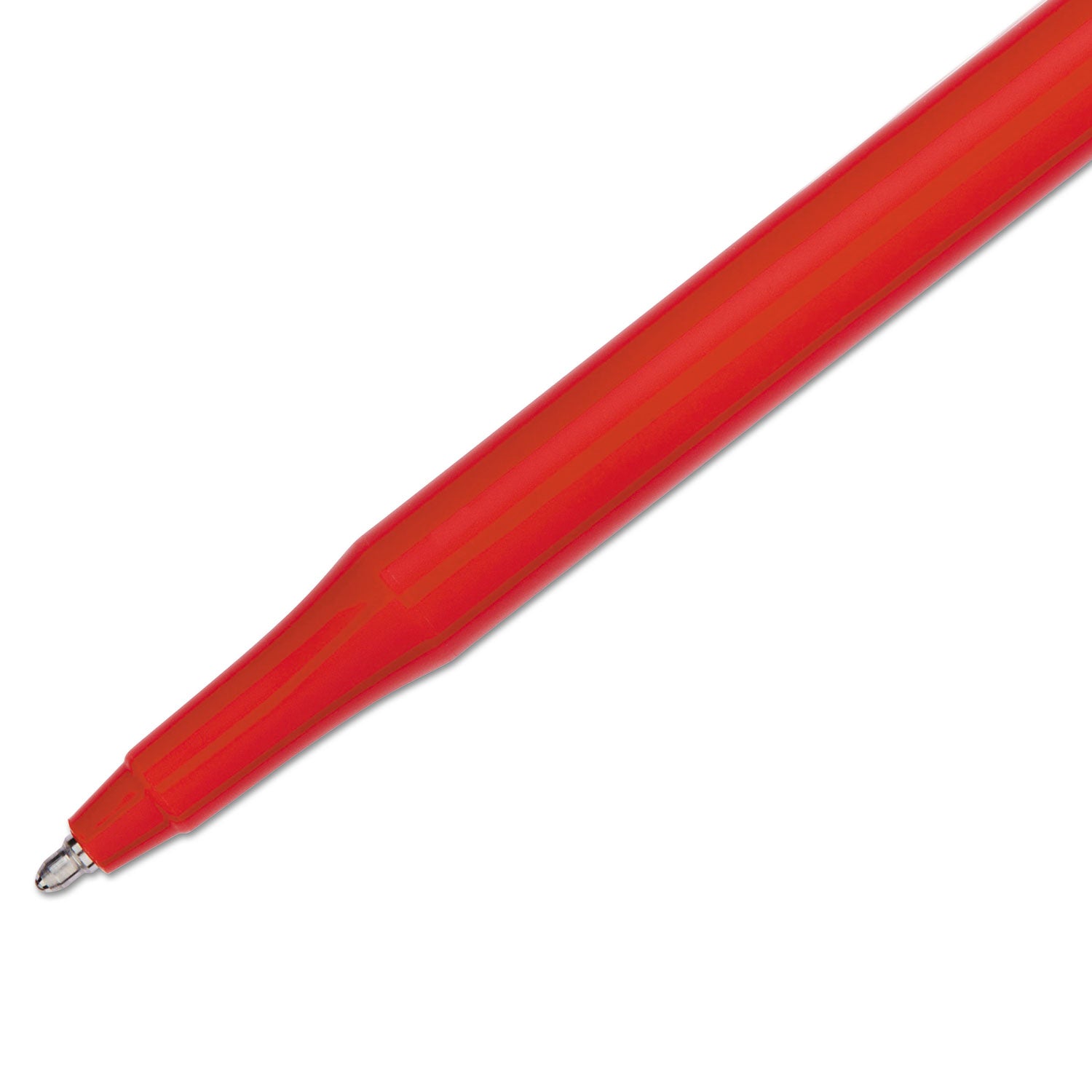 Eraser Mate Ballpoint Pen, Stick, Medium 1 mm, Red Ink, Red Barrel, Dozen - 