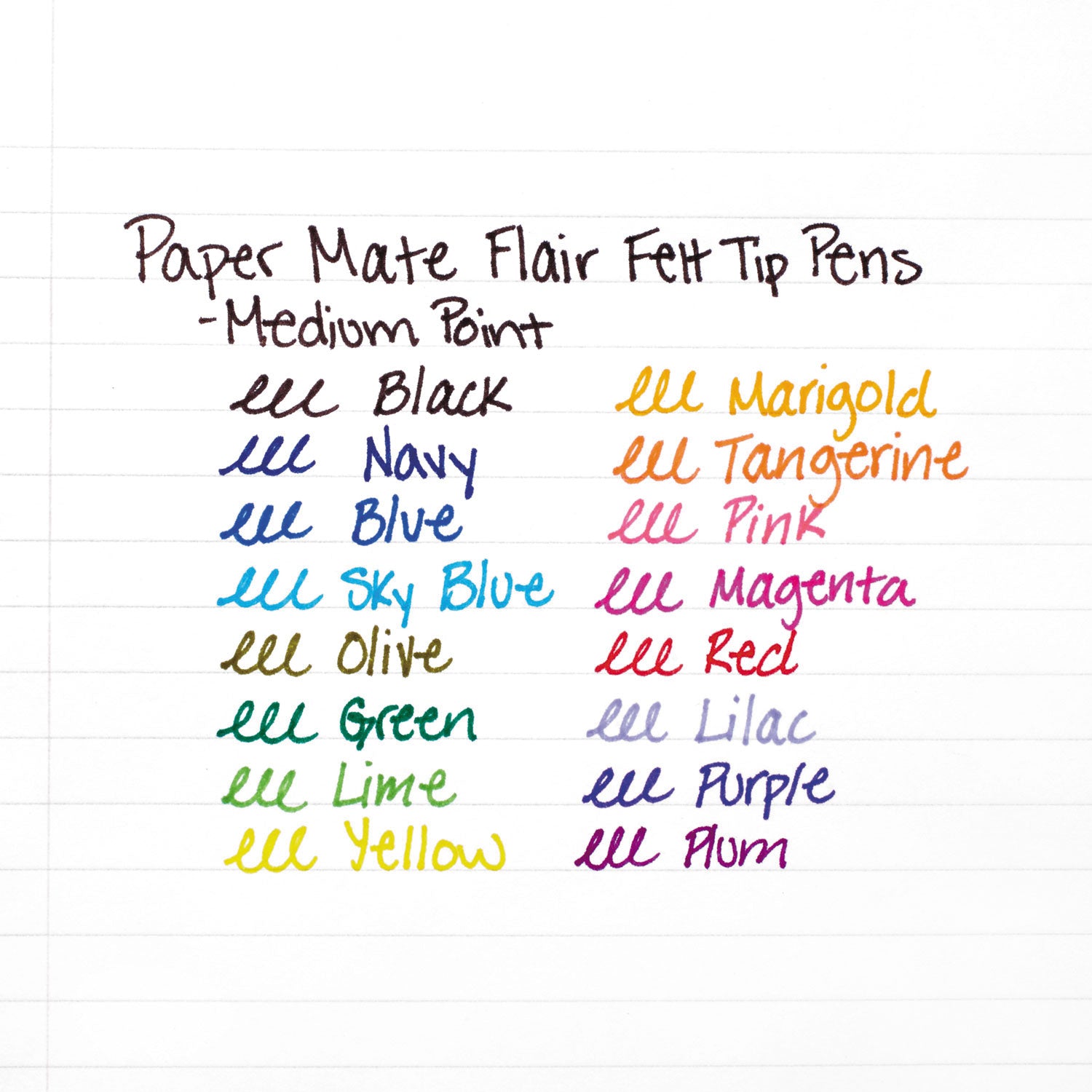 Point Guard Flair Felt Tip Porous Point Pen, Stick, Medium 0.7 mm, Black Ink, Black Barrel, Dozen - 