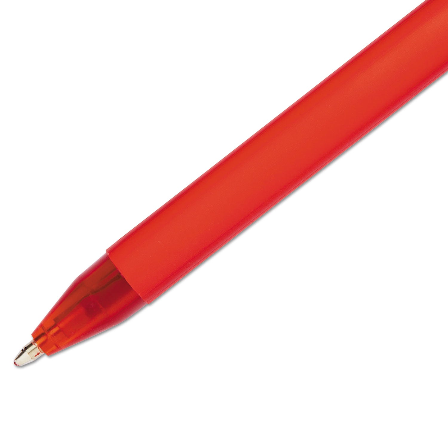 ComfortMate Ultra Ballpoint Pen, Stick, Medium 1 mm, Red Ink, Red Barrel, Dozen - 