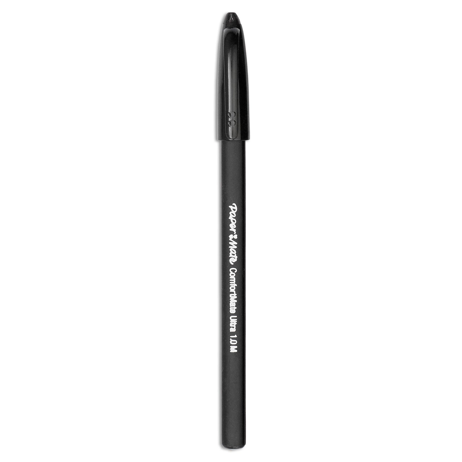 ComfortMate Ultra Ballpoint Pen, Stick, Medium 1 mm, Black Ink, Black Barrel, Dozen - 