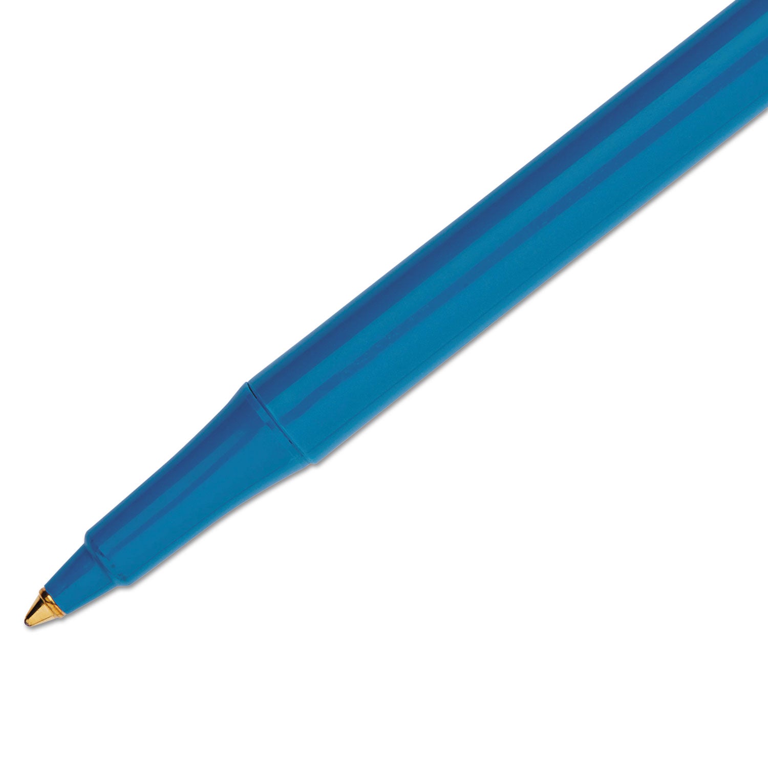 Write Bros. Ballpoint Pen, Stick, Fine 0.8 mm, Blue Ink, Blue Barrel, 12/Pack - 