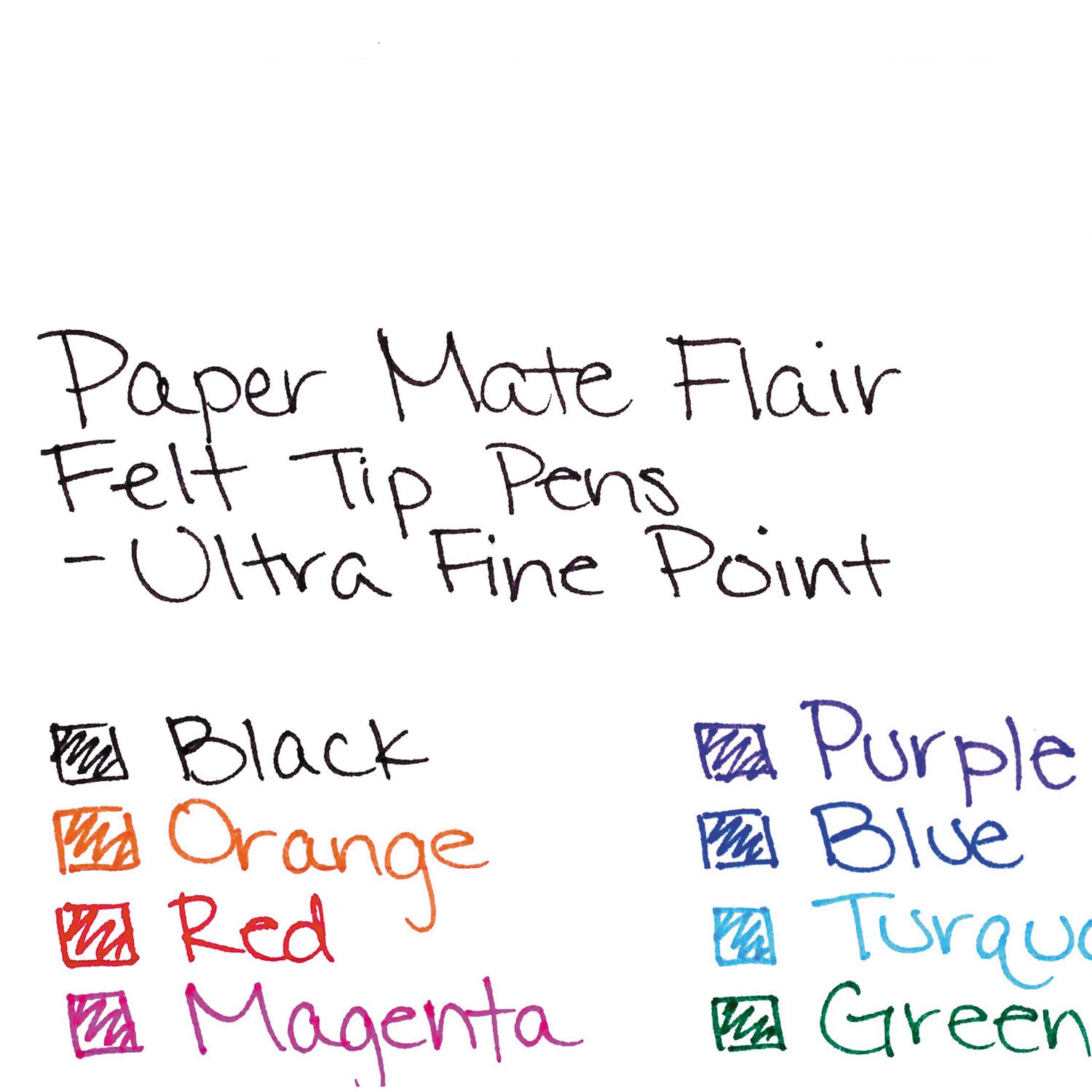 Flair Felt Tip Porous Point Pen, Stick, Extra-Fine 0.4 mm, Assorted Ink and Barrel Colors, 8/Pack