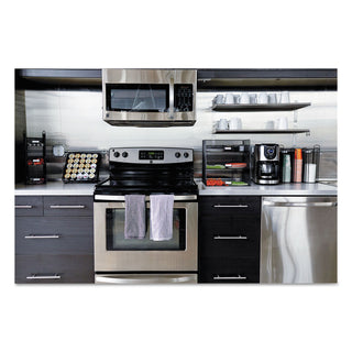 Onyx Breakroom Organizers, 3 Compartments, 12.75 x 4.5 x 13.25, Steel Mesh, Black