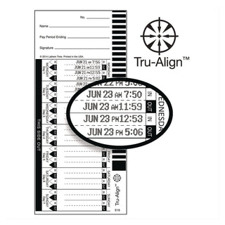Time Clock Cards for Lathem Time 1600E, One Side, 4 x 9, 100/Pack