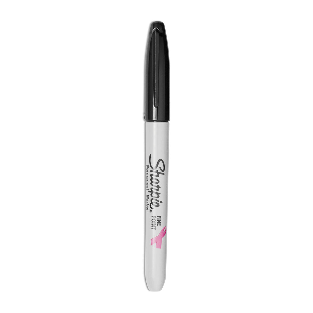 Fine Tip Permanent Marker, Fine Bullet Tip, Black, 2/Pack - 