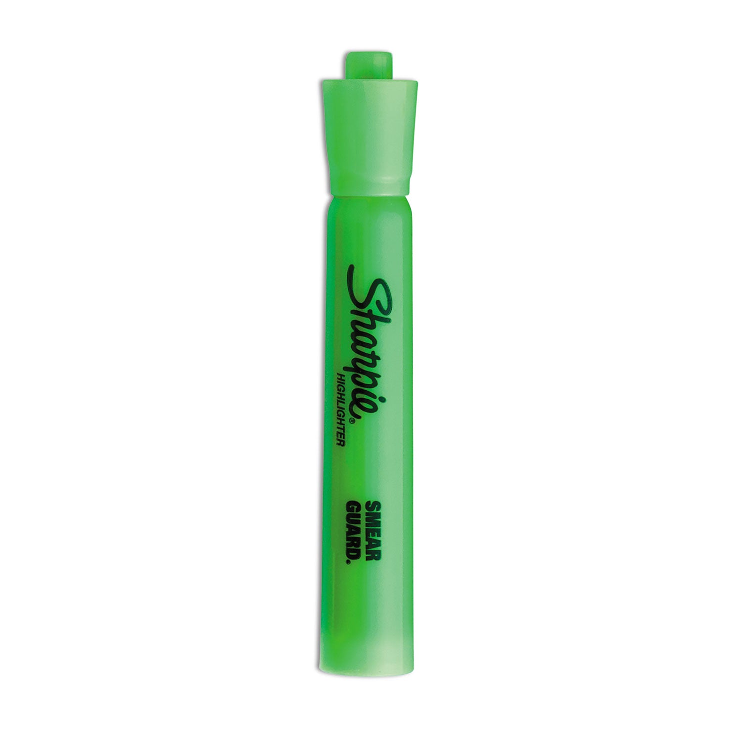 tank-style-highlighters-fluorescent-green-ink-chisel-tip-green-barrel-dozen_san25026b - 1