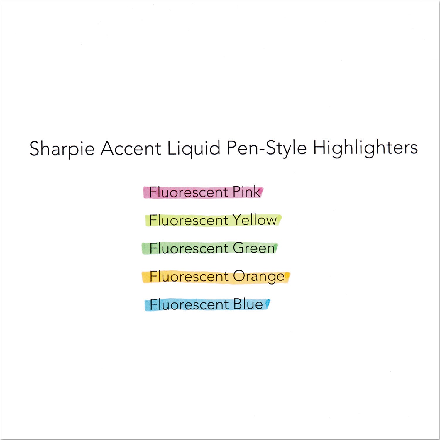 Liquid Pen Style Highlighters, Assorted Ink Colors, Chisel Tip, Assorted Barrel Colors, 5/Set