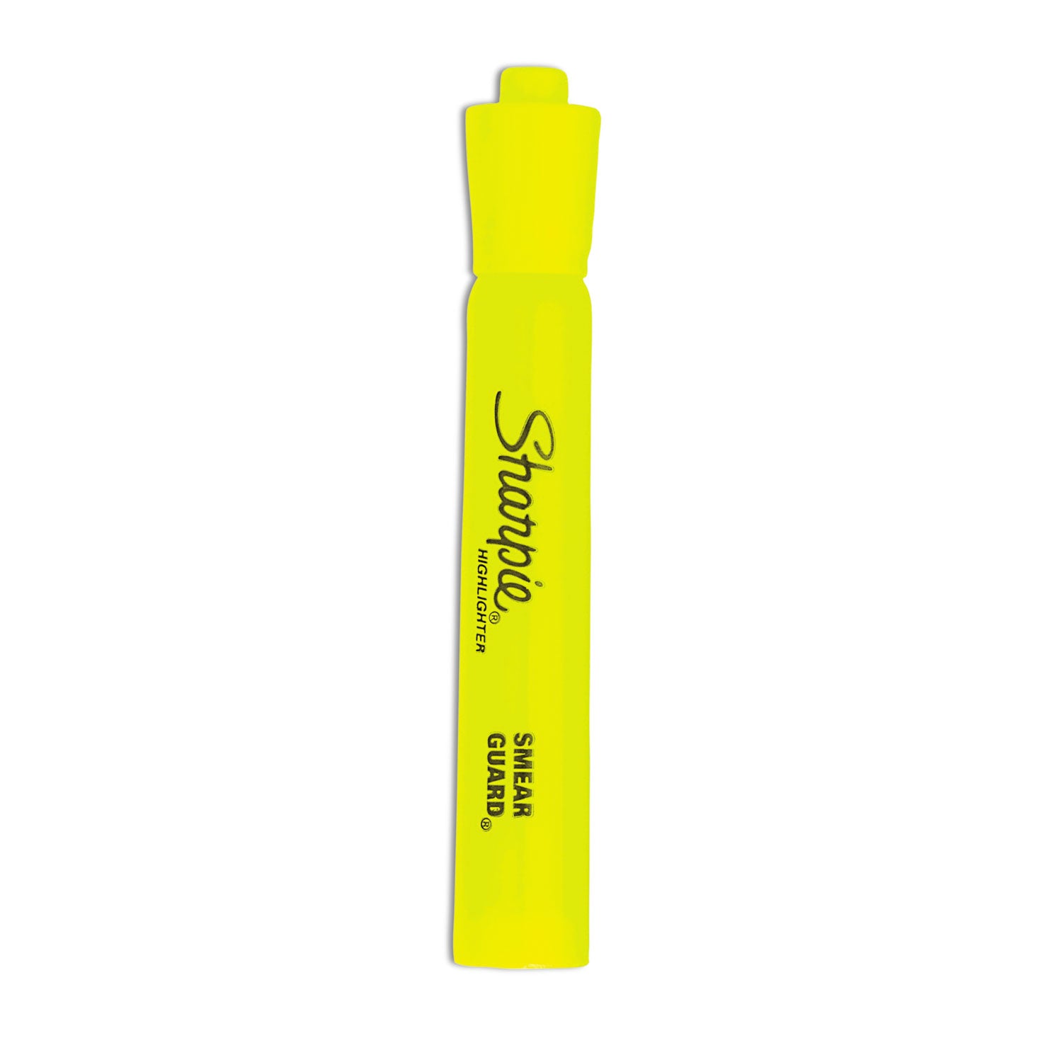 tank-style-highlighters-fluorescent-yellow-ink-chisel-tip-yellow-barrel-dozen_san25025b - 1