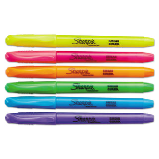 Pocket Style Highlighters, Assorted Ink Colors, Chisel Tip, Assorted Barrel Colors, Dozen