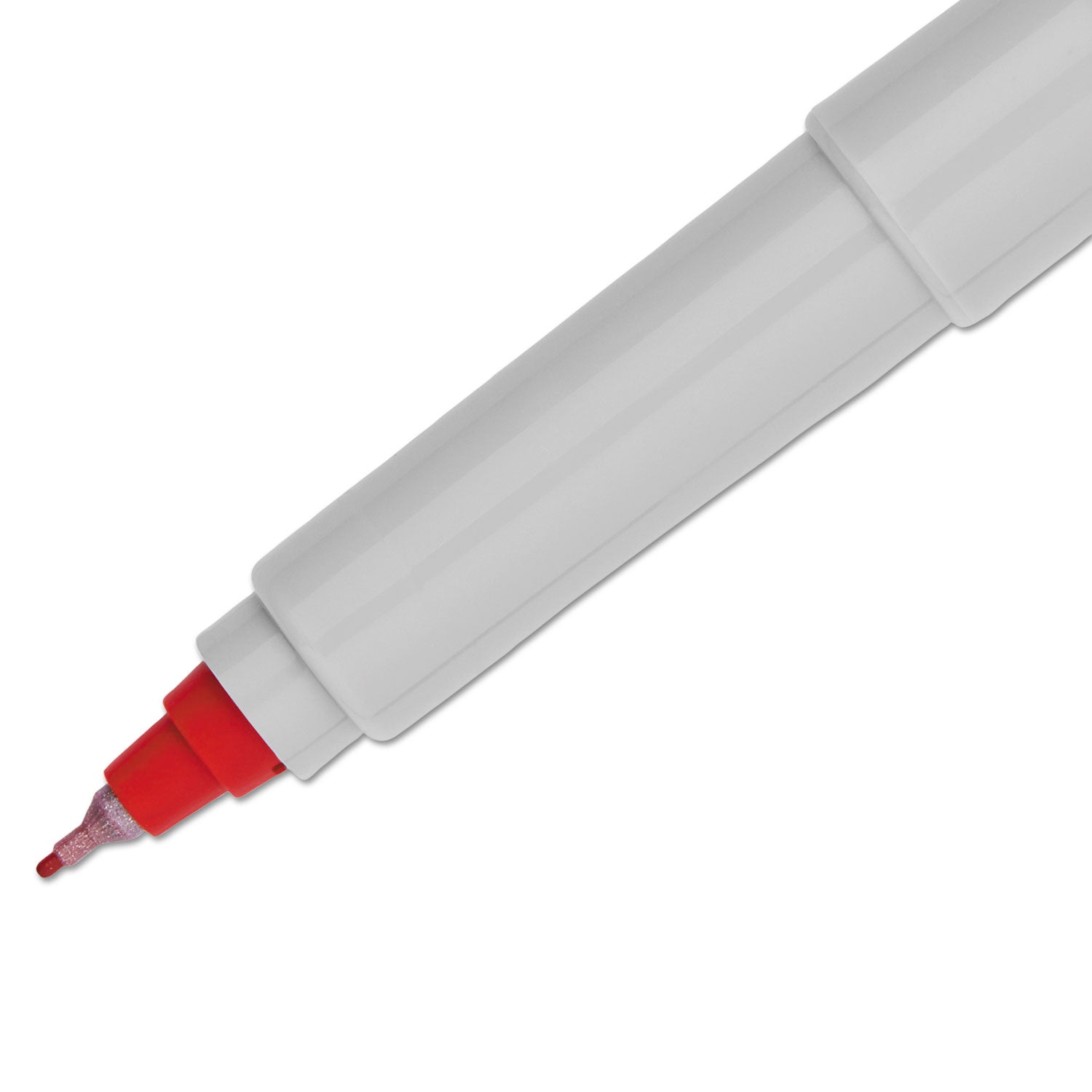 Ultra Fine Tip Permanent Marker, Ultra-Fine Needle Tip, Red, Dozen - 