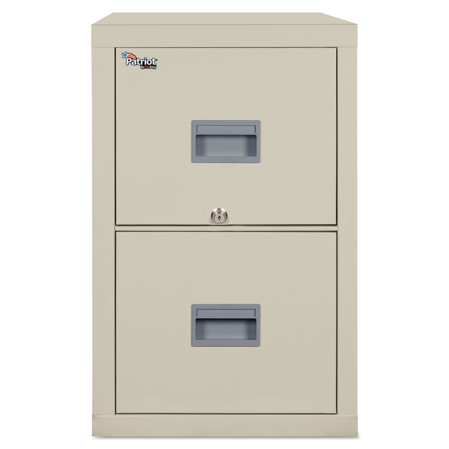 Patriot by FireKing Insulated Fire File, 1-Hour Fire Protection, 2 Legal/Letter File Drawers, Parchment, 17.75 x 25 x 27.75 - 