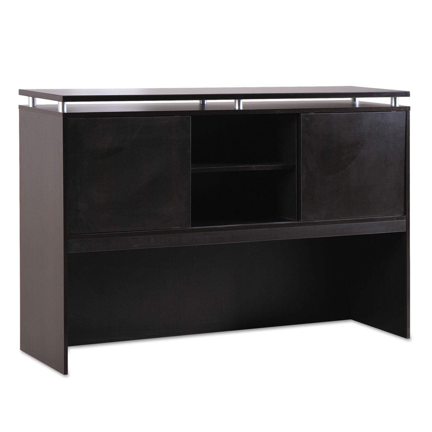 Alera Sedina Series Hutch with Sliding Doors, 72w x 15d x 42.5h, Espresso - 