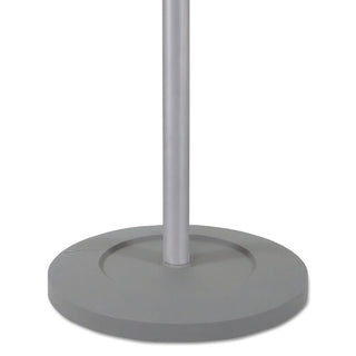 Wavy Coat Tree, Six Hangers/Two Knobs/Four Hooks, 18.88w x 14d x 68.5h, Silver/Wood - 