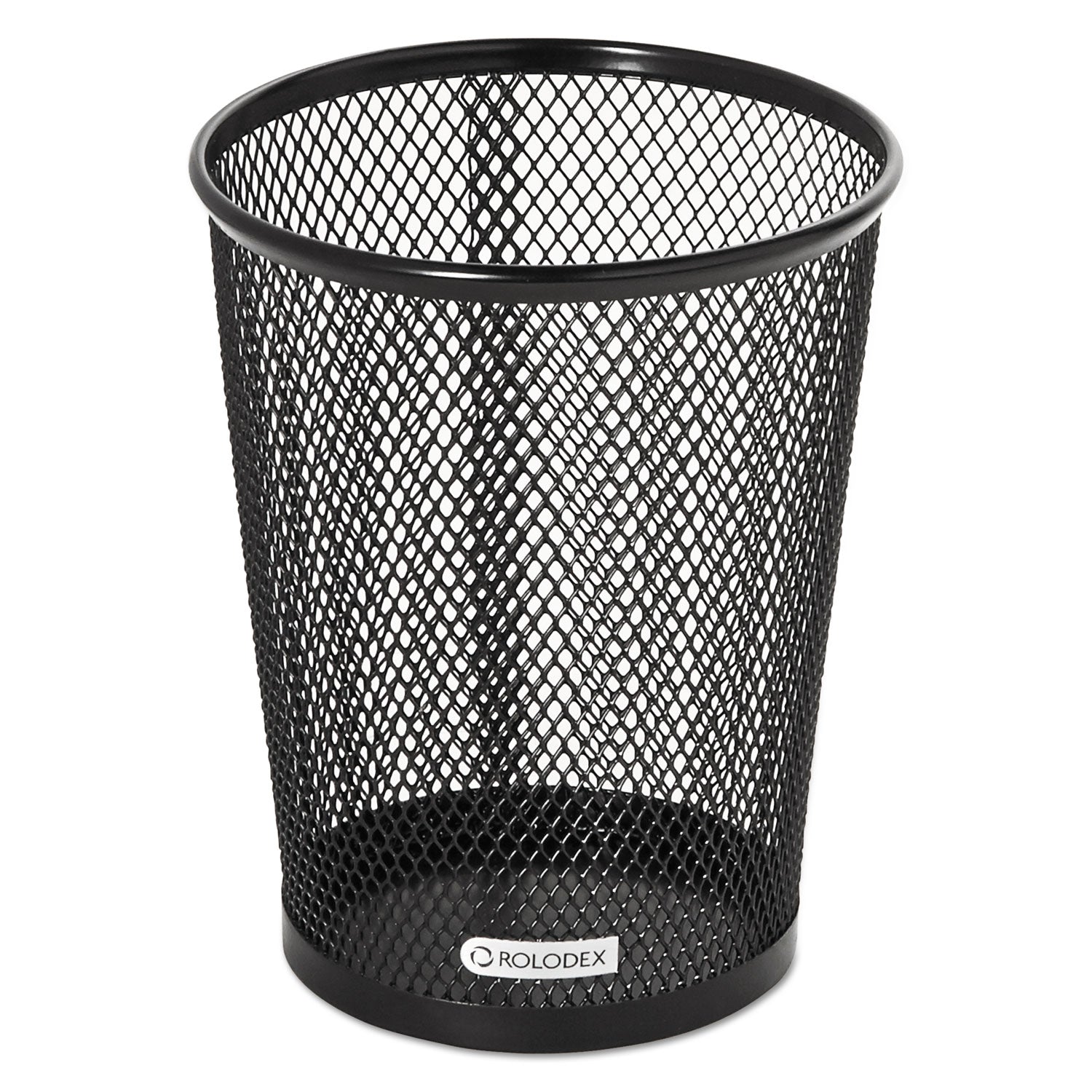 Nestable Jumbo Wire Mesh Pencil Cup, 4.38" Diameter x 5.4"h, Black - 