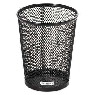 Nestable Jumbo Wire Mesh Pencil Cup, 4.38" Diameter x 5.4"h, Black - 