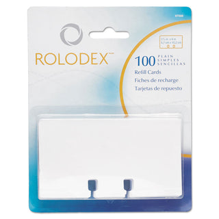 Plain Unruled Refill Card, 2 1/4 x 4, White, 100 Cards/Pack - 