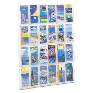 Reveal Clear Literature Displays, 24 Compartments, 30w x 2d x 41h, Clear - 