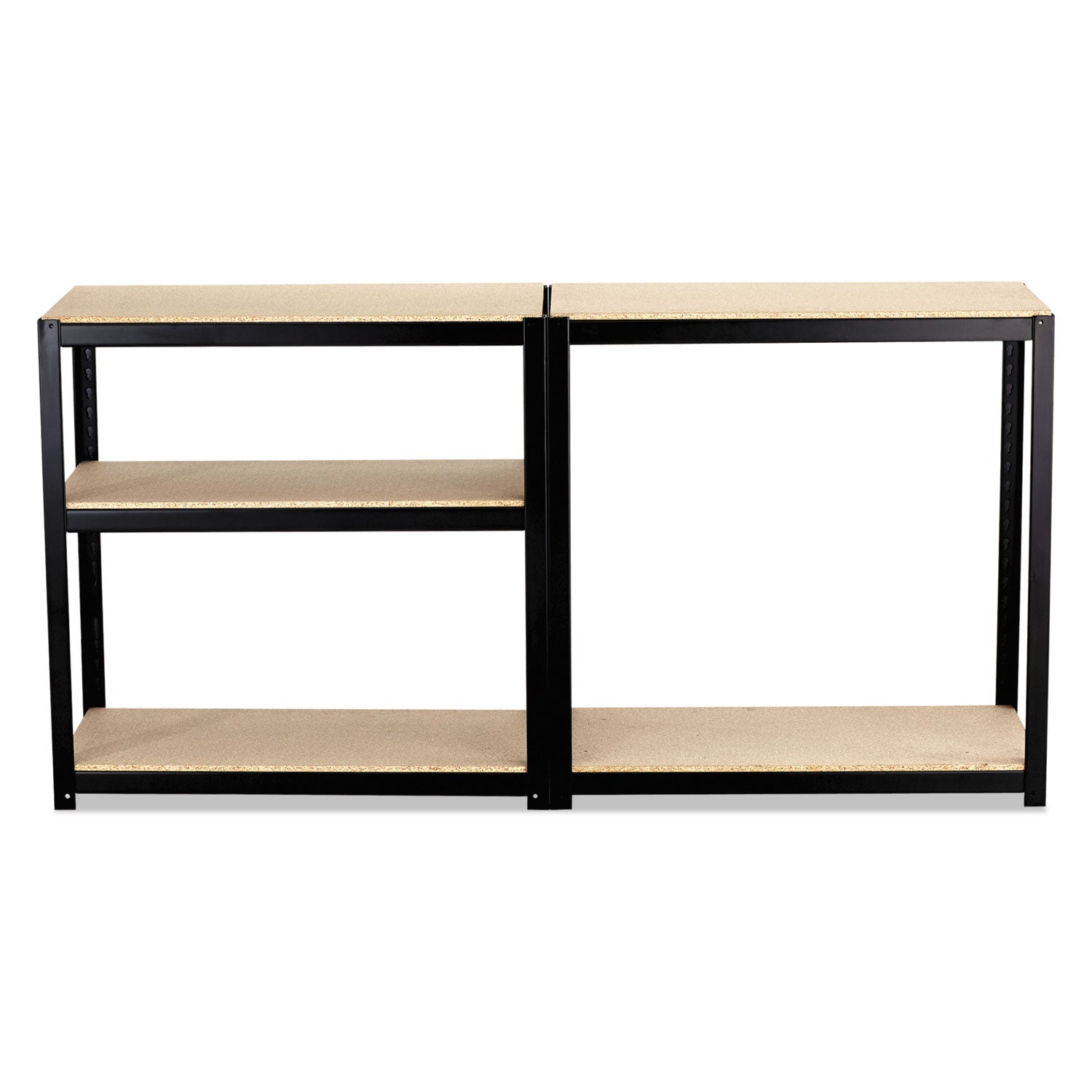 Boltless Steel/Particleboard Shelving, Five-Shelf, 36w x 18d x 72h, Black - 