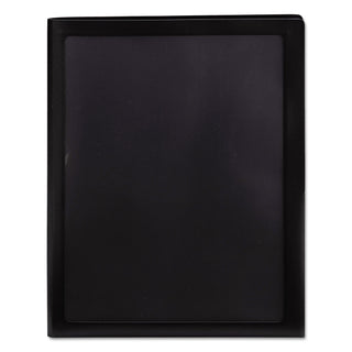 Frame View Poly Two-Pocket Folder, 100-Sheet Capacity, 11 x 8.5, Clear/Black, 5/Pack