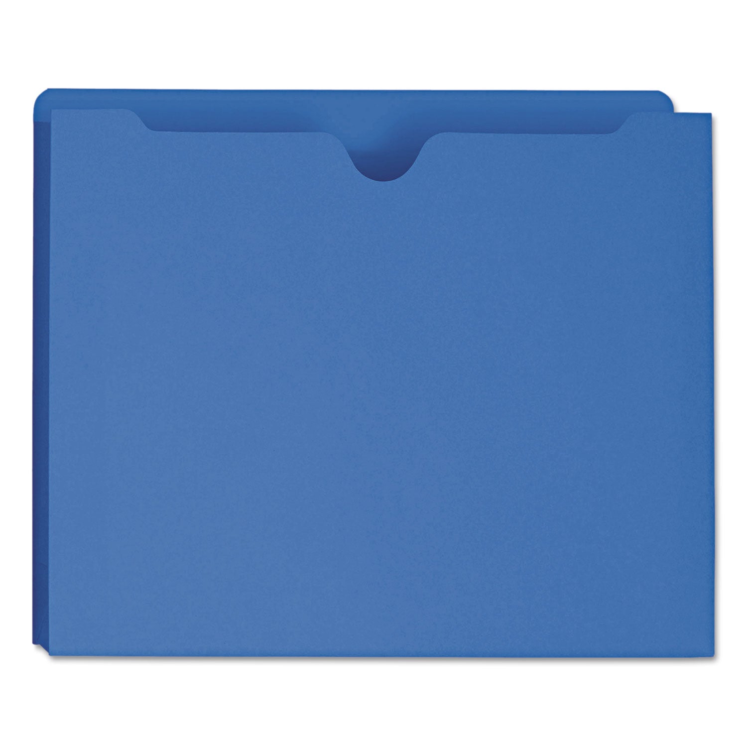 Colored File Jackets with Reinforced Double-Ply Tab, Straight Tab, Letter Size, Blue, 50/Box - 