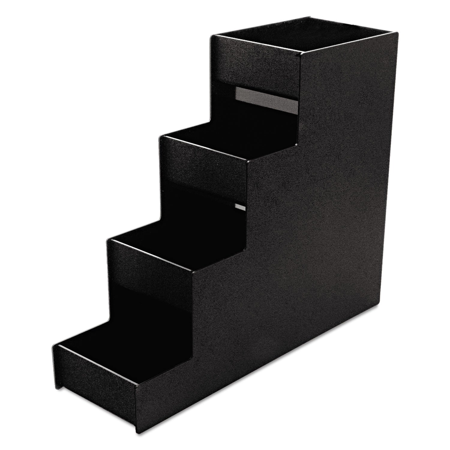 Narrow Condiment Organizer, 8 Compartments, 6 x 19 x 15.88, Black - 