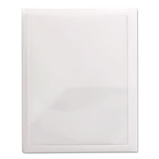 Frame View Poly Two-Pocket Folder, 100-Sheet Capacity, 11 x 8.5, Clear/Oyster, 5/Pack