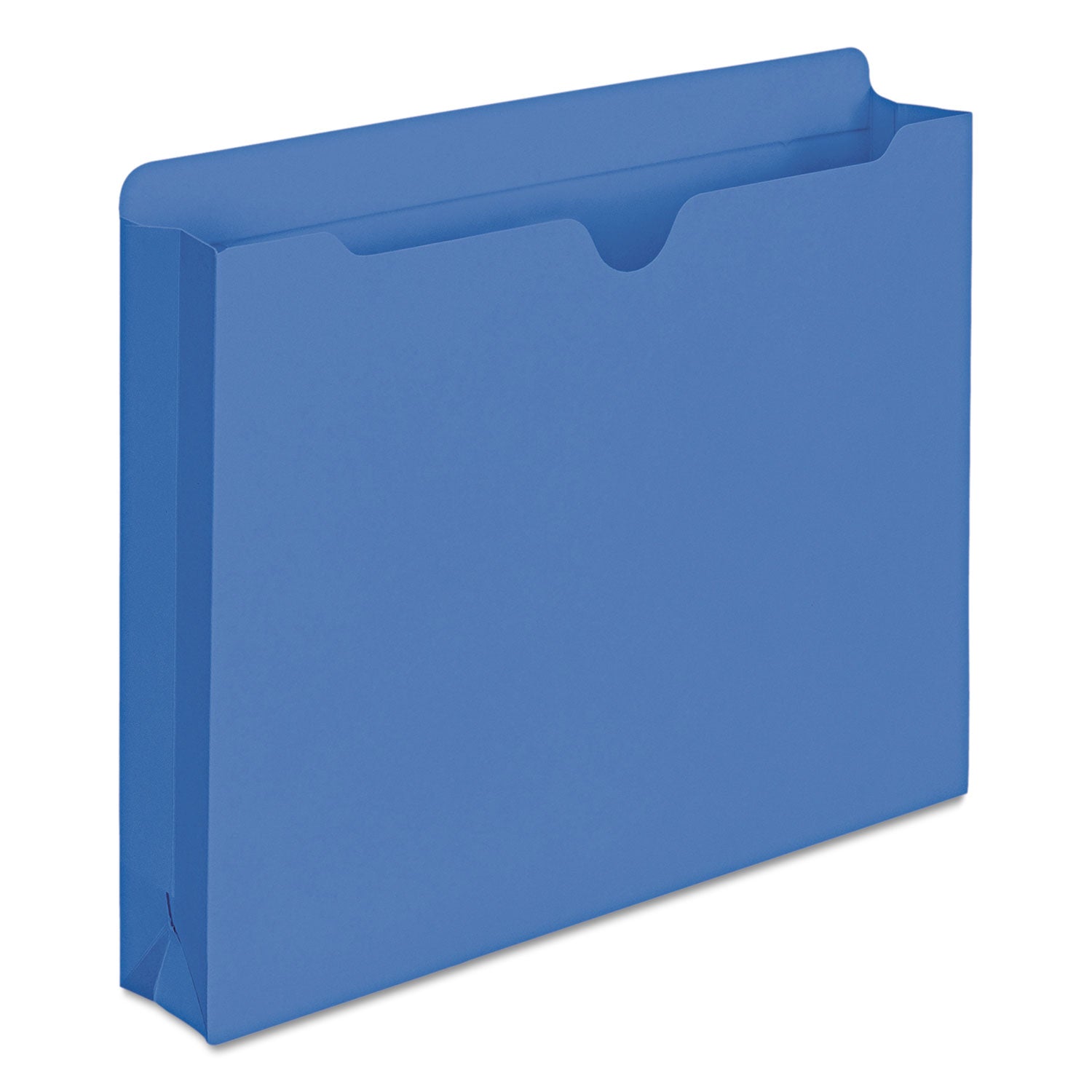 Colored File Jackets with Reinforced Double-Ply Tab, Straight Tab, Letter Size, Blue, 50/Box - 