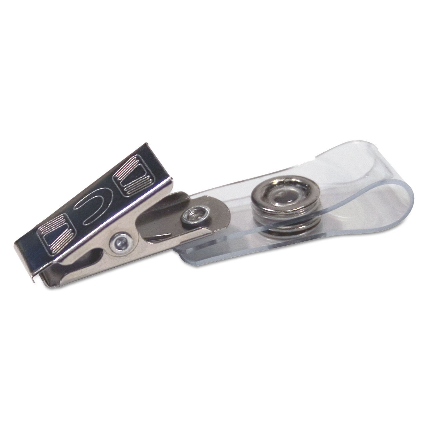 Badge Straps with Clips, 0.38" x 2.75", Clear, 100/Box - 2