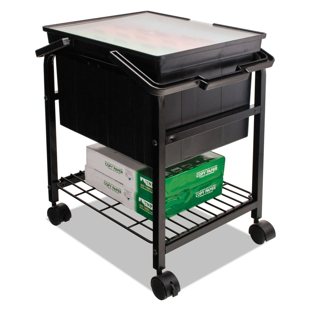 Companion Portable File, Letter/Legal Files, 17" x 14" x 11", Black - 